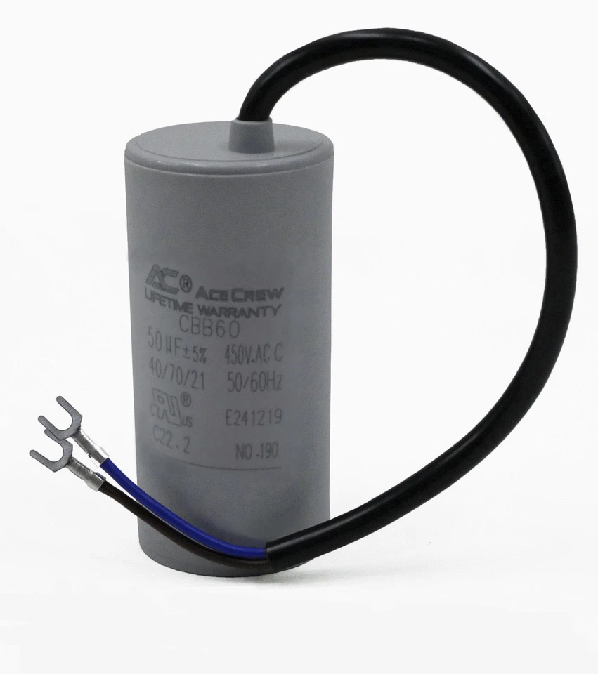 Condensador de funcionamiento 50uF 450 VAC 50/60hz - CBB60 - AceCrew garantía de por vida Foto 1 de 1