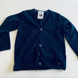Zara boys navy cotton cardigan size 5 - Picture 1 of 4