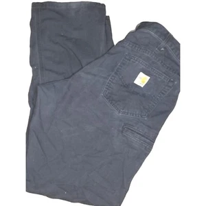 Carhartt Women's FR Midweight Loose Fit Canvas Pant Navy Blue 14x30 - Picture 1 of 6