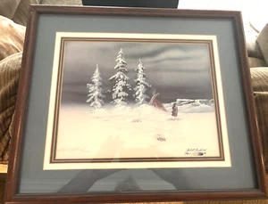Kiowa Vintage Original Native American Indian painting  Robert Redbird 682/1000 - Picture 1 of 4