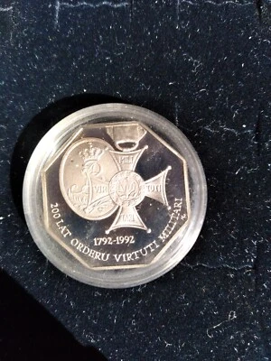Polonia 50 000zl 1992 Rara Moneda Octágono "200 Lat Orderu Vrtuti Militari" UNC  Foto 1 de 4