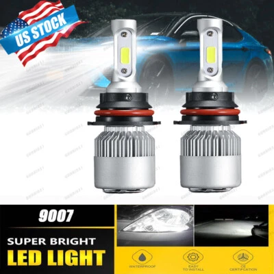 For FORD Crown Victoria 1998-2011 9007 HB5 6000K LED Headlight Bulbs Hi/Lo beam - Imagem 1 de 4