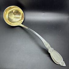 Antique F.A. Durgin St. Louis Sterling Silver 13” Soup Punch Ladle Gold Washed