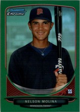 2013 Bowman Chrome Mini Green Refractors #281 Nelson Molina /75