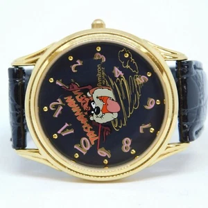 Armitron 2200/44 TAZ Genuine Leather Quartz Analog Men's Watch New Battery - Picture 1 of 10