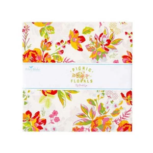 Riley Blake Designs Picnic Florals 10" Stacker Fabric by My Minds Eye - Picture 1 of 3