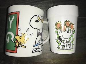 SNOOPY TEACHER MY MUG SNOOPY PLASTIC CUP TOO VINTAGE PEANUTS - Picture 1 of 4
