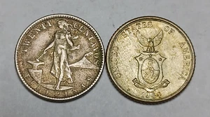 1x 1944-D Philippines 20 Centavos - Silver - US Administration - Denver Mint - Picture 1 of 2