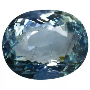 Piedra preciosa aguamarina azul cielo de corte ovalado de 9,30 quilates (16 x 13 mm) sin calentar/sin tratar - Imagen 1 de 2