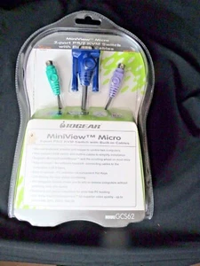 IOGEAR MiniView Micro 2-Port PS/2 KVM Switch w/ Built In Cables GCS62 -BRAND NEW - Picture 1 of 4