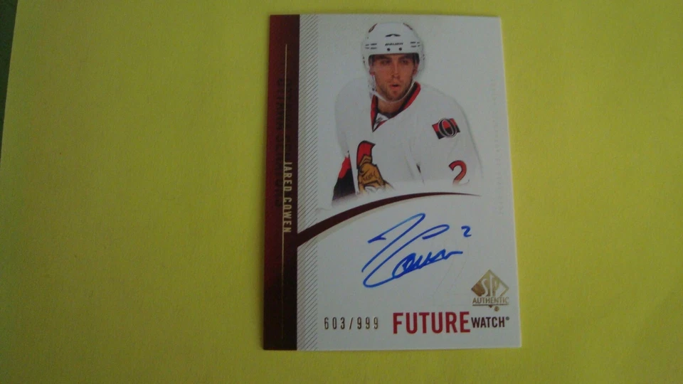2010 11  SP AUTHENTIC  HOCKEY AUTOGRAPH  ROOKIE 261 Jared Cowen 603/999 - Image 1 of 4