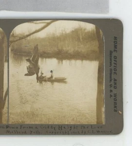 Men in Boat Duck Hunting International Stereoview - Picture 1 of 2