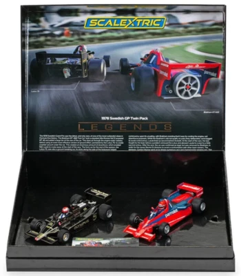 Scalextric Lotus & Brabham 1978 GP de Suecia paquete doble 1/32 juego de coches ranura C4392A Foto 1 de 4
