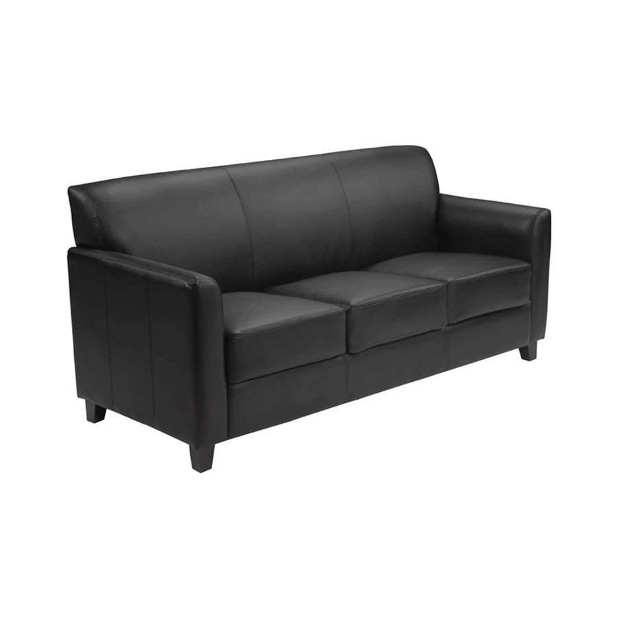 Sofá Flash Furniture HERCULES Diplomat Series de cuero negro [BT-827-3-BK-GG] Foto 1 de 1