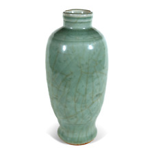 MING DYNASTY CHINESE PORCELAIN CELADON VASE ANTIQUE CHINA GREEN CRACKLE GLAZE