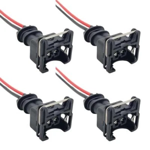 4 x Fuel Injector BOSCH Connector Plug EV1 OBD1 Pigtail Wiring Clips X 4 - Picture 1 of 11