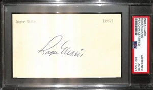Roger Maris Signed/Auto 3x5 Index Card New York Yankees PSA/DNA 187227 - Picture 1 of 2