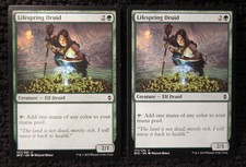 MTG 2 x Lifespring Druid Green Creature Elf Druid Battle for Zendikar