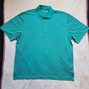 Roundtree & Yorke Performance Polo Golf Shirt 100% Polyester Men's Large - Picture 1 of 8