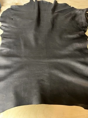 Deer Black Full Hide Leather / 8 sqft / Clean Grade No Holes No Scars - Image 1 of 3