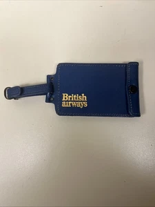 British Airways Concorde - Etiqueta de equipaje de cuero era 'Corona' - pesada, alta calidad - Imagen 1 de 3