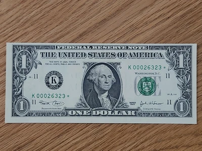 2003 $1 "STAR NOTE" DALLAS DISTRICT UNC/GEM K00026323* 000 START 1 OF 3 CONS SER - Image 1 of 4