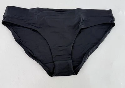 NWT prAna Summer Wave Black Bikini Swim Bottoms Sz M Minimalist Basic Boho - Image 1 of 4