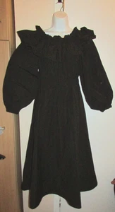 Ulla Johnson Black Fit Flare Puff Long Sleeve Off Shoulder Dress Size 6 - Picture 1 of 6