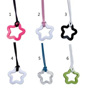 Hollow Star Pendant Necklaces Fashion Hollow Star Necklaces Acrylic Material - Picture 1 of 13