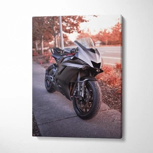 Yamaha R6 High Resolution Museum Quality Vertical Motorcycle Canvas Print #003 - Picture 1 of 14