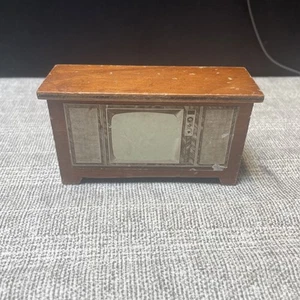 Televisore consolle retrò legno giocattoli a vita Hall vintage anni 70 1:12 - Foto 1 di 6