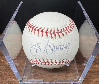 Jim Bunning Signed Autographed Inscribed Rawlings OML Baseball JSA - Image 1 of 4