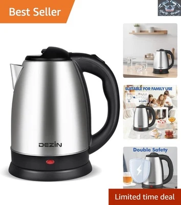 Fast Boil BPA-Free Stainless Steel Electric Kettle with User-Friendly Design - Image 1 of 4