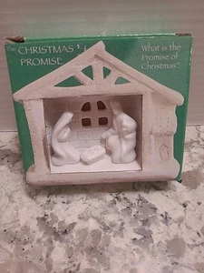 SÜSSE PORZELLAN KRIPPE IM ORIGINALKARTON !! FAMILY CHRISTIAN STORES WEIHNACHTEN!! - Bild 1 von 6