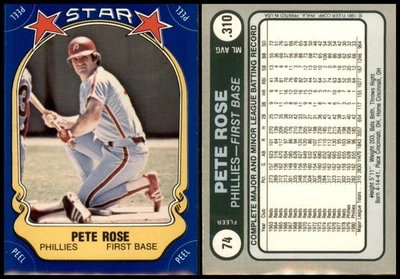 1981 Fleer бейсбольные наклейки - 20 карт лот - Пит Роуз - прочитать описание - Изображение 1 из 4