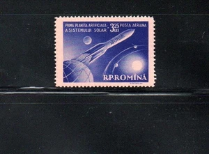 Romania 1959 old space/Raumfahrt stamp (Michel 1764) nice MNH - Picture 1 of 1