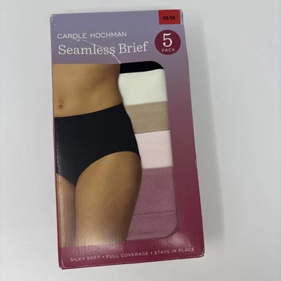 Paquete de 5 bragas calzoncillos sin costuras cobertura completa Carole Hochman ropa interior, M Foto 1 de 4