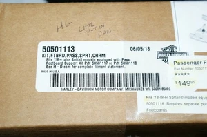 Genuine Harley Davidson CHROME Floorboard support kit 50501113 - Picture 1 of 1