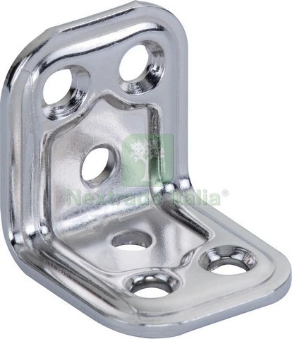 5PZ PIASTRA ANGOLARE INOX ART.749 30X30X30 MM: - Immagine 1 di 1