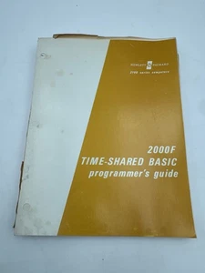 HP 2000F TIME-SHARED BASIC programmer's guide Vintage Manual RARE - Zdjęcie 1 z 4