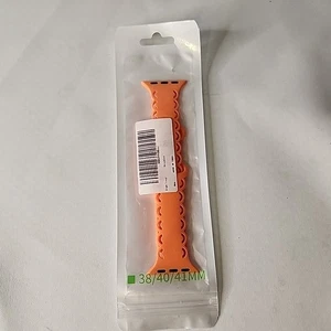 Bracelet silicone pour Apple Watch - Orange vif - Compatible avec 38mm 40mm 41mm - Photo 1 sur 1
