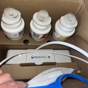 Aquasana Under Sink 3-Stage Water Filter System with Chrome Faucet AQ-5300+ - Picture 1 of 3
