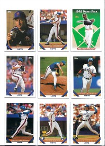 1993 N.Y. METS TOPPS (18) -CARD TEAM  LOT -SEE SCAN-NRMT-FREE SHP/BUY NOW