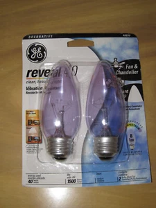 G E LIGHTING Reveal 40W Blunt Tip Bulb 48699 Fan/Chandelier Vibration Resistant - Picture 1 of 2