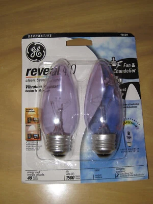 G E LIGHTING Reveal 40W Blunt Tip Bulb 48699 Fan/Chandelier Vibration Resistant - Image 1 of 2