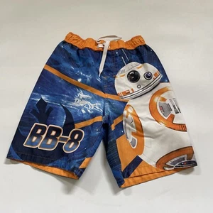 Star Wars Swim Trunks Kids Boys Youth Size 6 Lined Elastic Waist BB8 - Picture 1 of 9