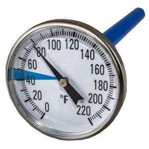 Premium Stainless Steel Soil Thermometer for Backyard Composting - 1.5 Inch Diam - Picture 1 of 8