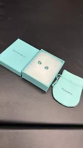 Love Tiffany Blue Heart Earrings in Silver, Mini, Studs - Tiffany & Co - Picture 1 of 5