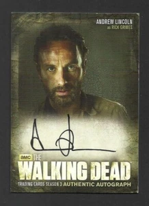 A1 THE WALKING DEAD STAFFEL 3 AUTOGRAMMKARTE ANDREW LINCOLN RICK GRIMES HORROR - Bild 1 von 2