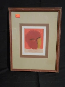 Original Mid Century Modernist Pastel Painting Abstract Portrait Signed Pallant" - Picture 1 of 5